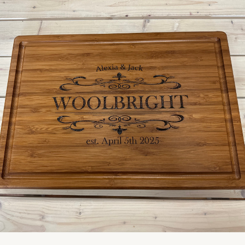 Engraved Bamboo Cutting board