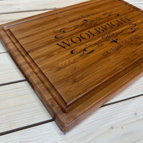 Engraved Bamboo Cutting board