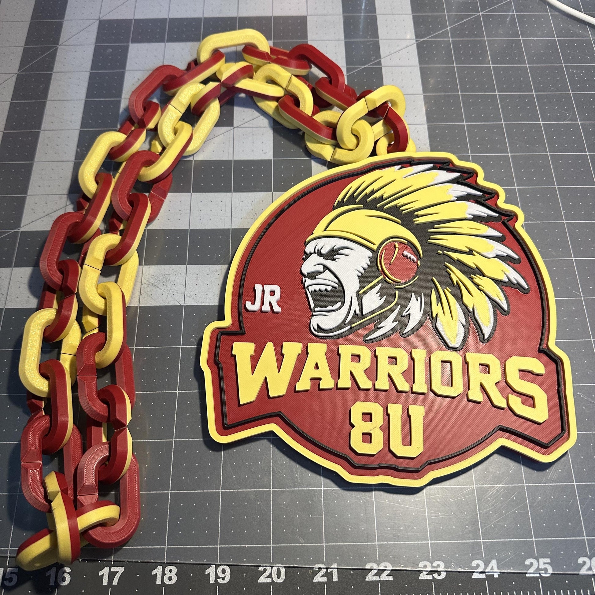 Custom Big Chain Pendant – Personalized 7.5” Wide Statement Necklace | Custom Logo Jewelry for Clubs, Teams, Parties & Events