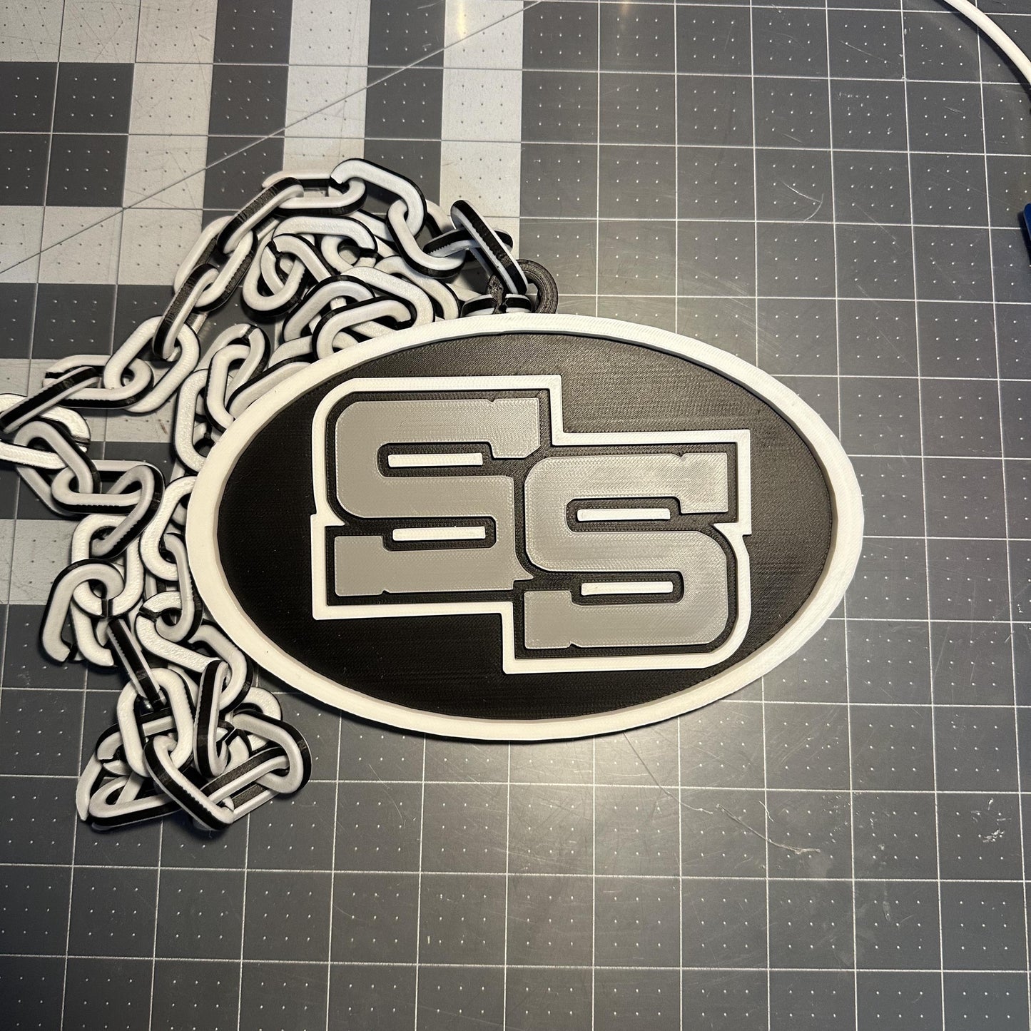 Custom Big Chain Pendant – Personalized 7.5” Wide Statement Necklace | Custom Logo Jewelry for Clubs, Teams, Parties & Events