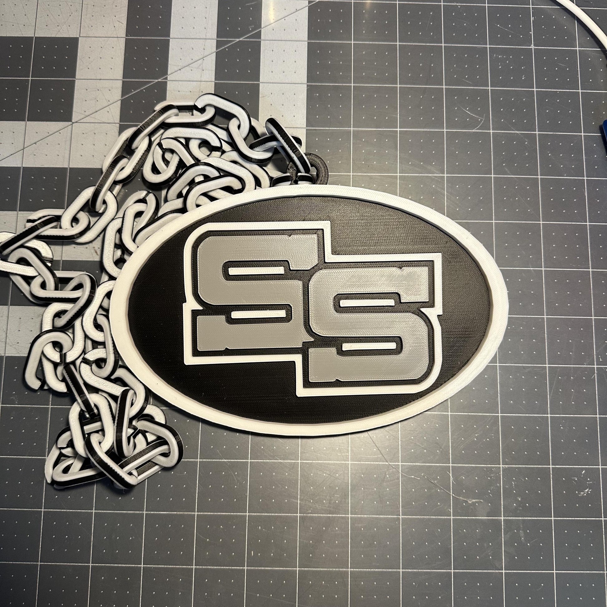 Custom Big Chain Pendant – Personalized 7.5” Wide Statement Necklace | Custom Logo Jewelry for Clubs, Teams, Parties & Events