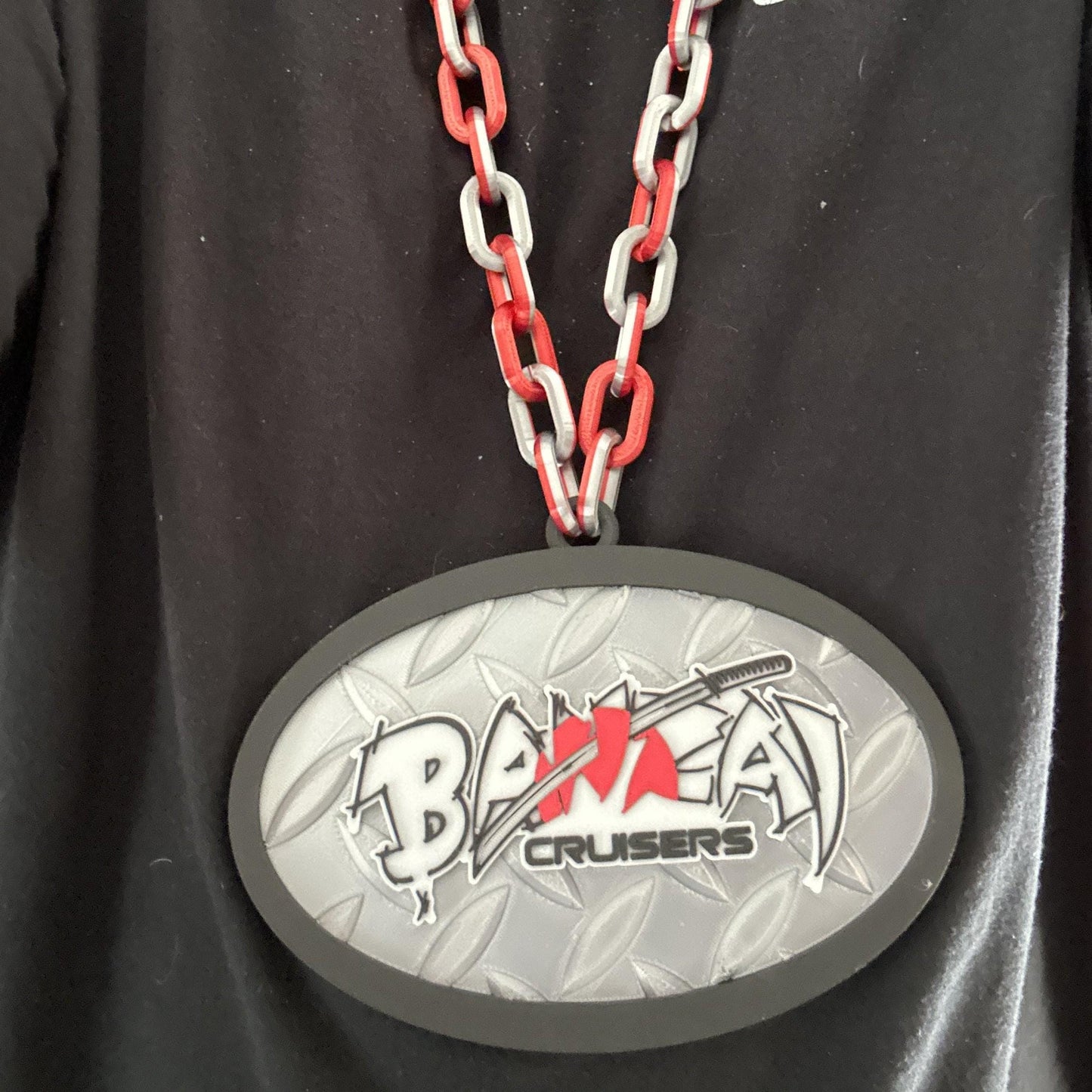 Custom Big Chain Pendant – Personalized 7.5” Wide Statement Necklace | Custom Logo Jewelry for Clubs, Teams, Parties & Events