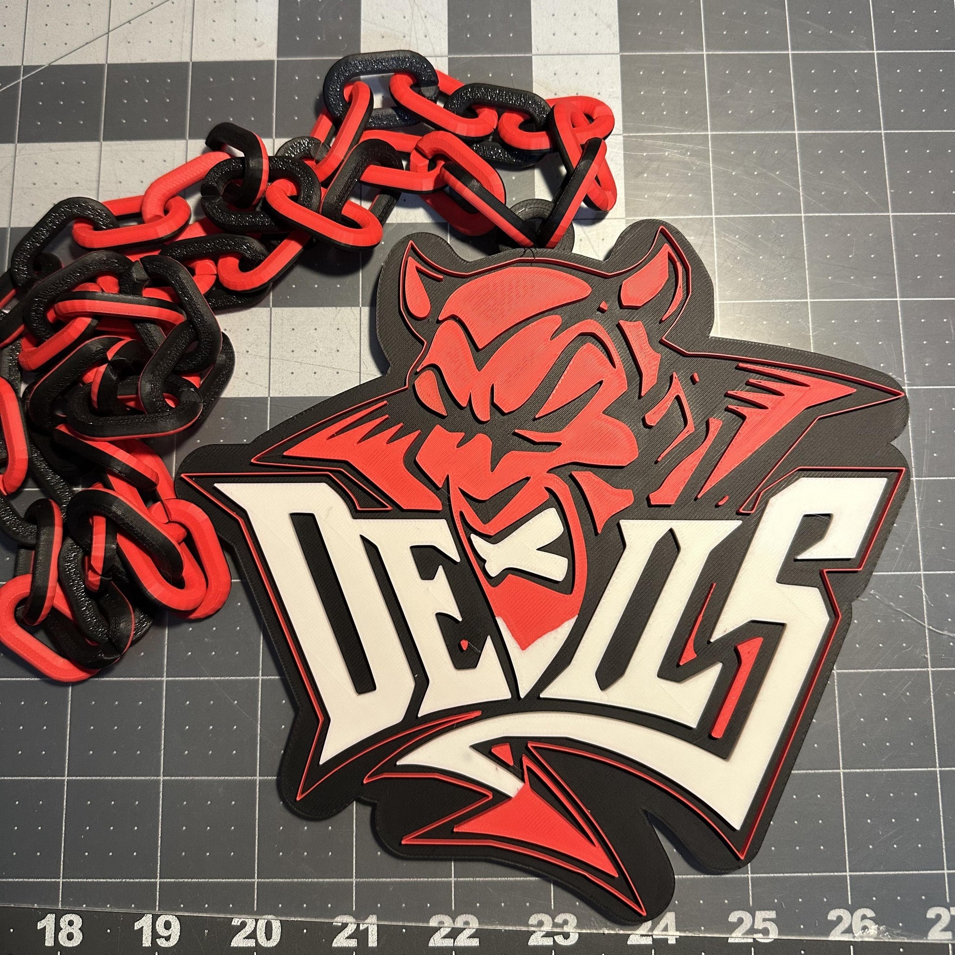Custom Big Chain Pendant – Personalized 7.5” Wide Statement Necklace | Custom Logo Jewelry for Clubs, Teams, Parties & Events