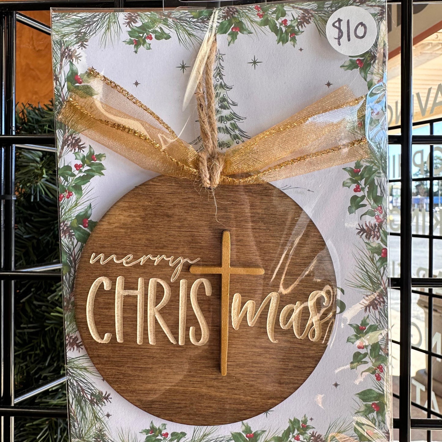 Custom Round Wood Engraved Christmas Ornament, Christian Quote Tree Ornaments, Wooden Holiday Tree Decorations