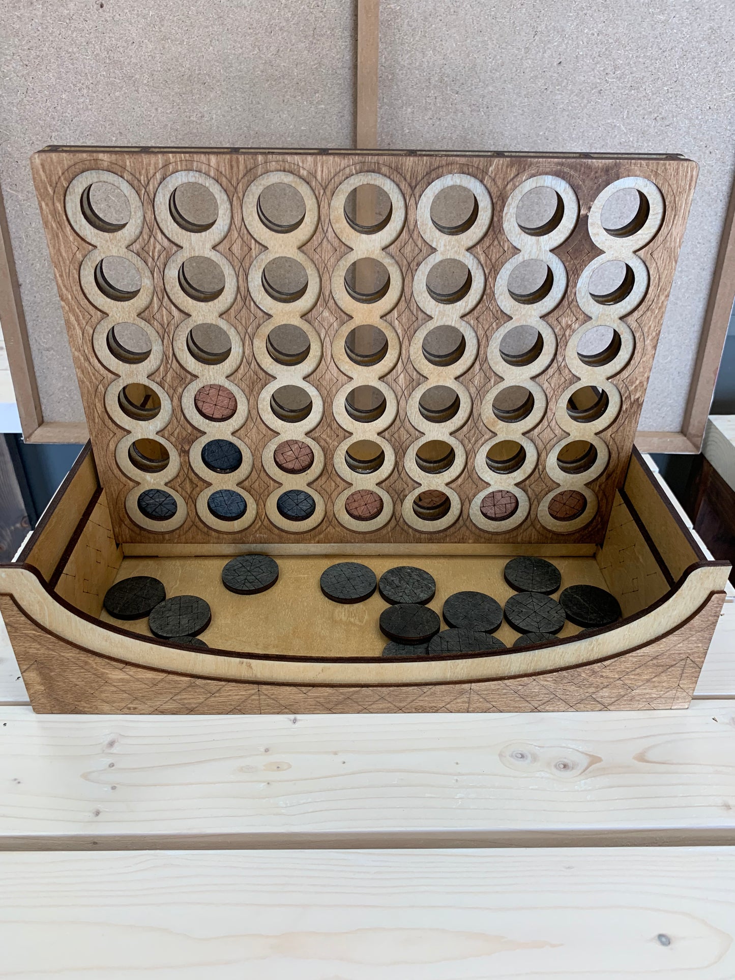 Wooden Connect Four Game