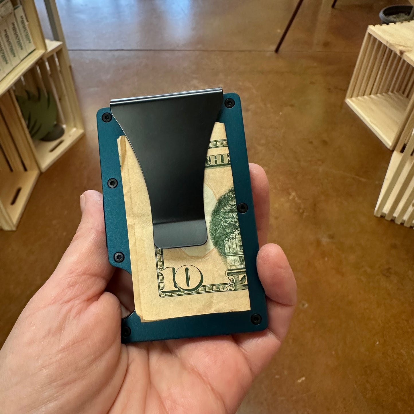 Engravable RFID- blocking  minimalist Wallet