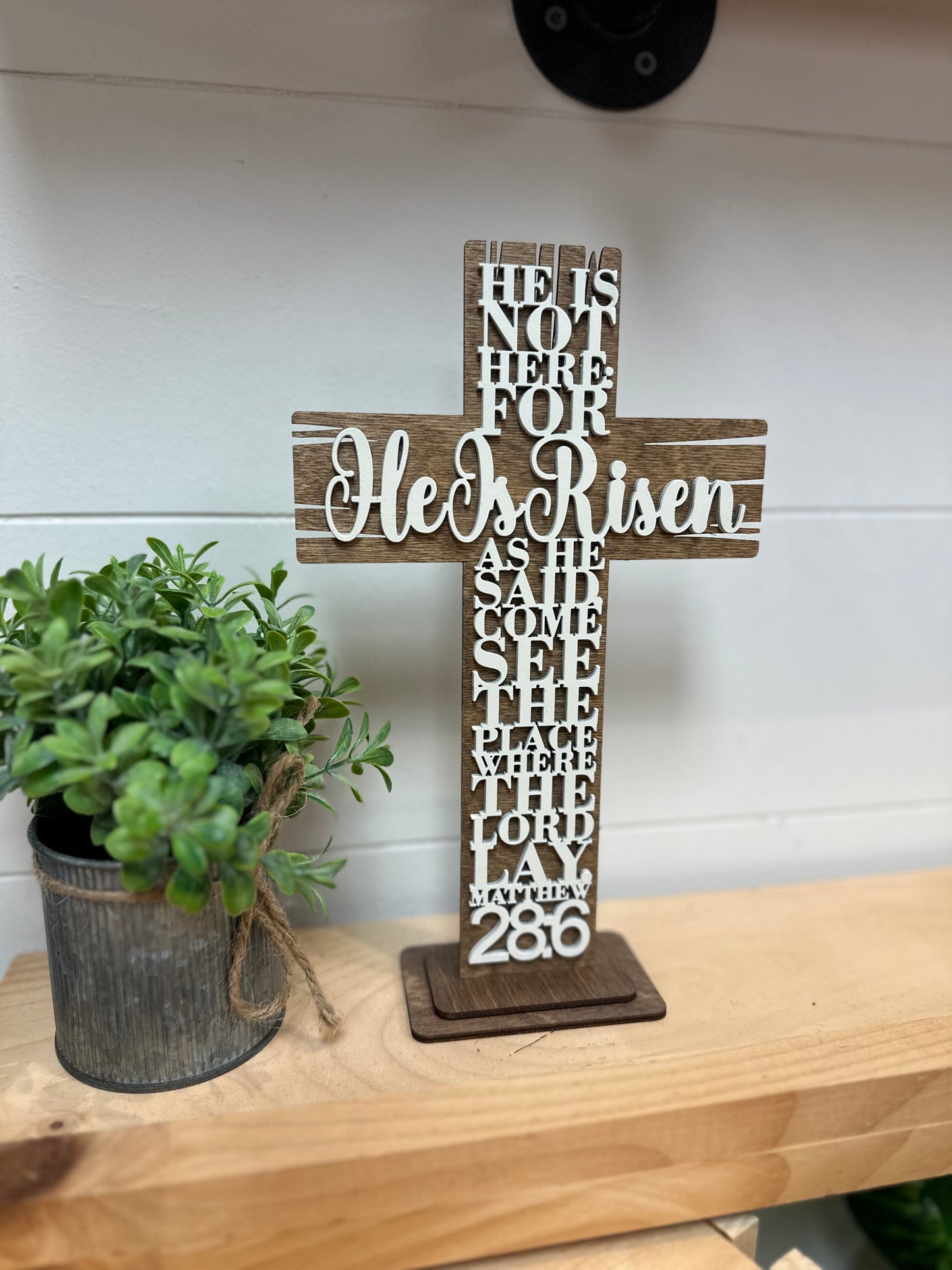 He is Risen Standing Cross