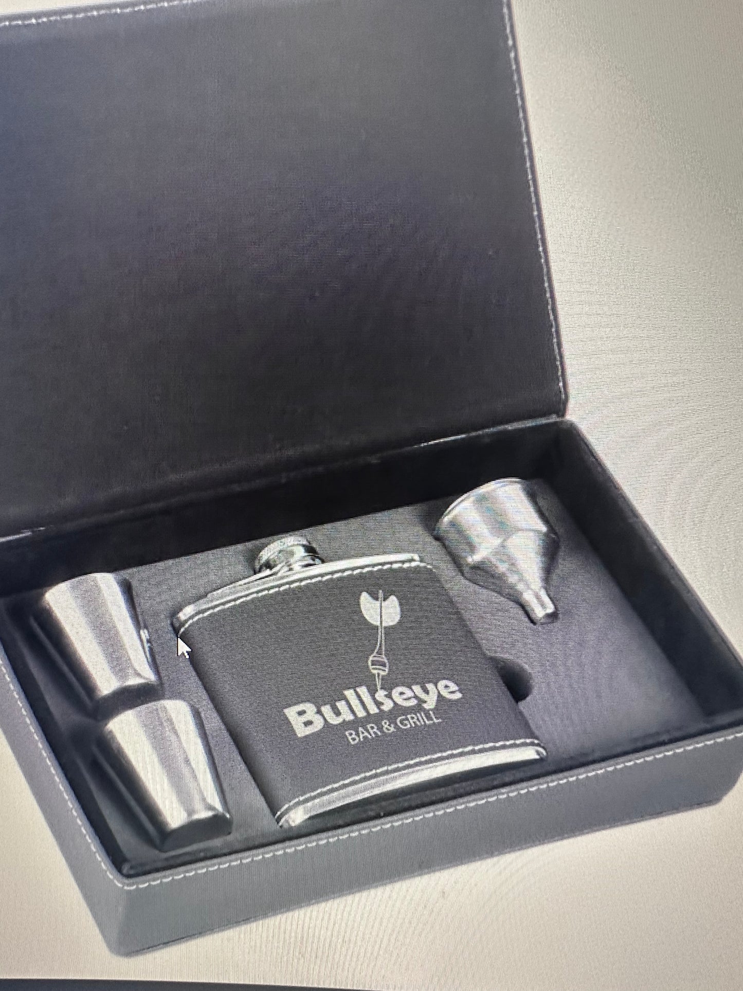 Engraved flask gift set