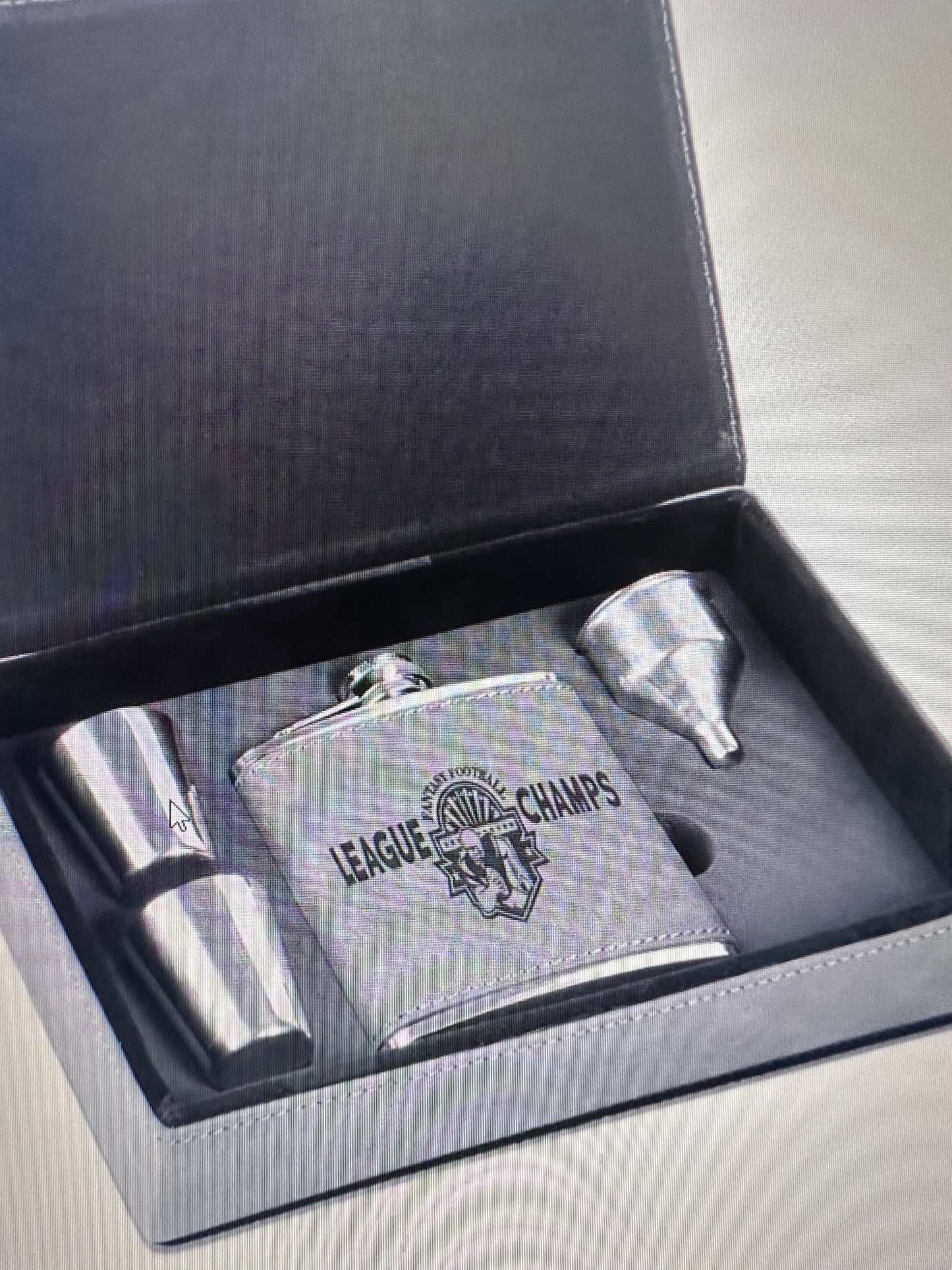 Engraved flask gift set