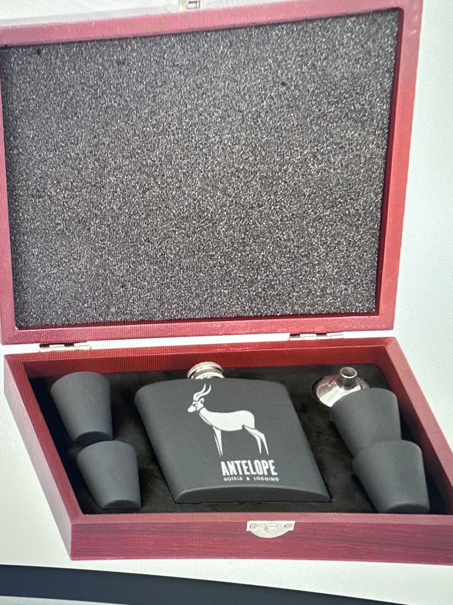 Engraved flask gift set