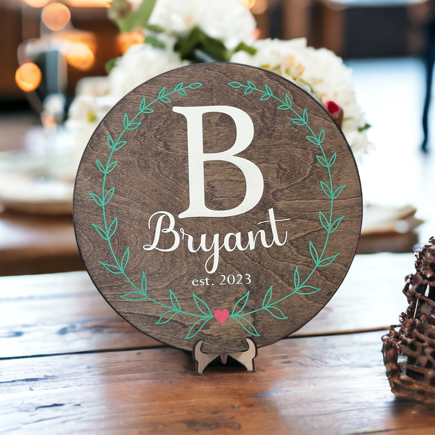 Wedding Name Round Sign – Coleman's Woodcrafts